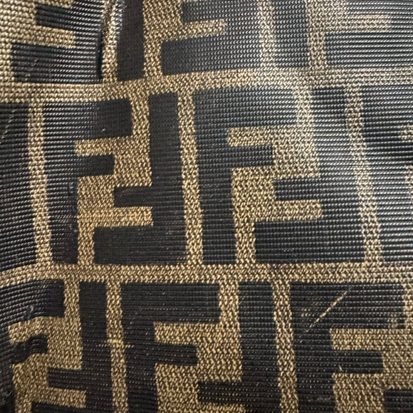 Vintage Fendi Zucca Black and Tan Bowling/Boston Bag - Picture 11 of 15